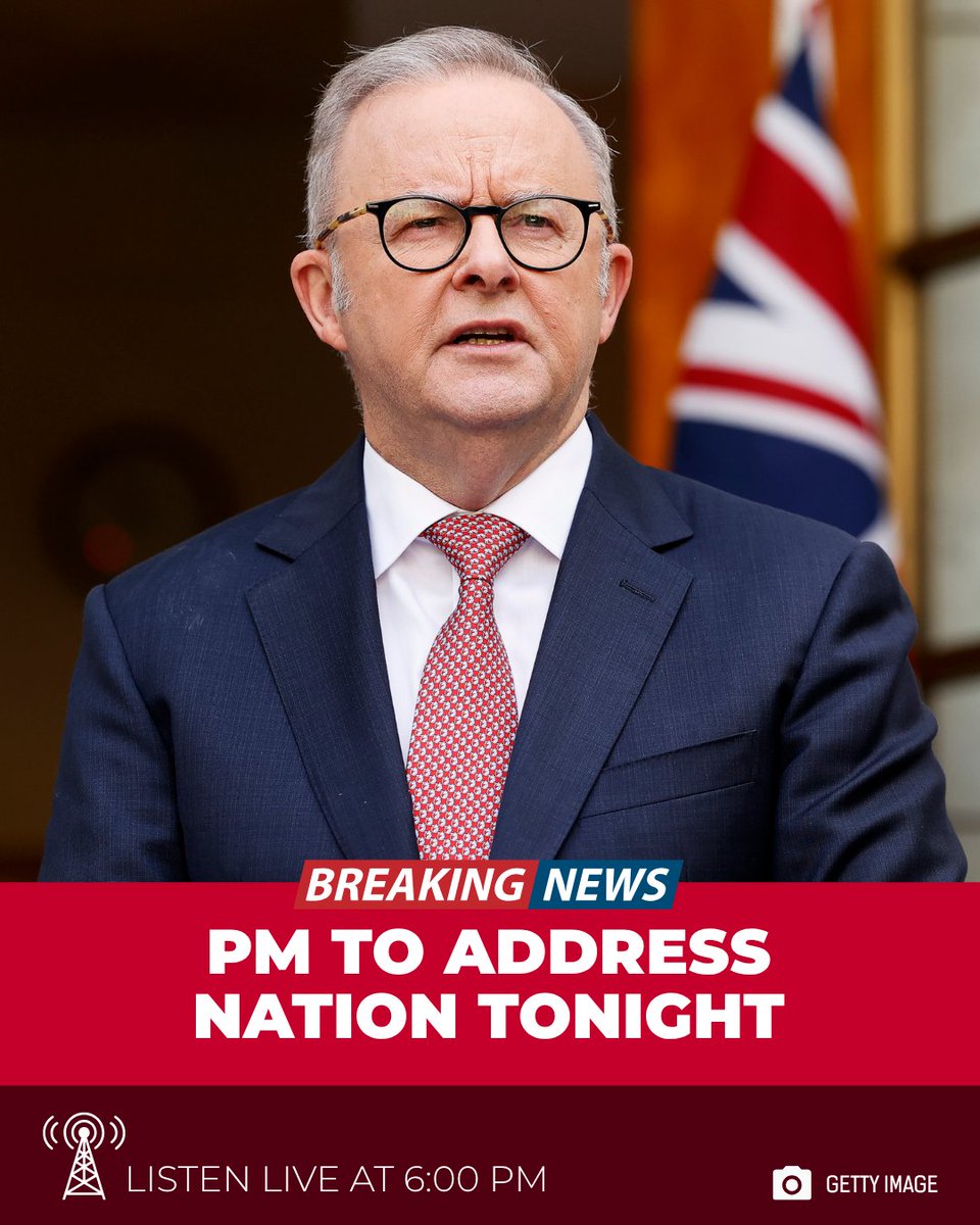Tonight at 6pm, PM Anthony Albanese will deliver a special address to all Australians.
As we see the impact of the Middle East conflict.
 
🕒 When: 6:00 PM Tonight 
📻 Where: 96.1 Zinc FM - iheart.com/live/zinc-96-9…