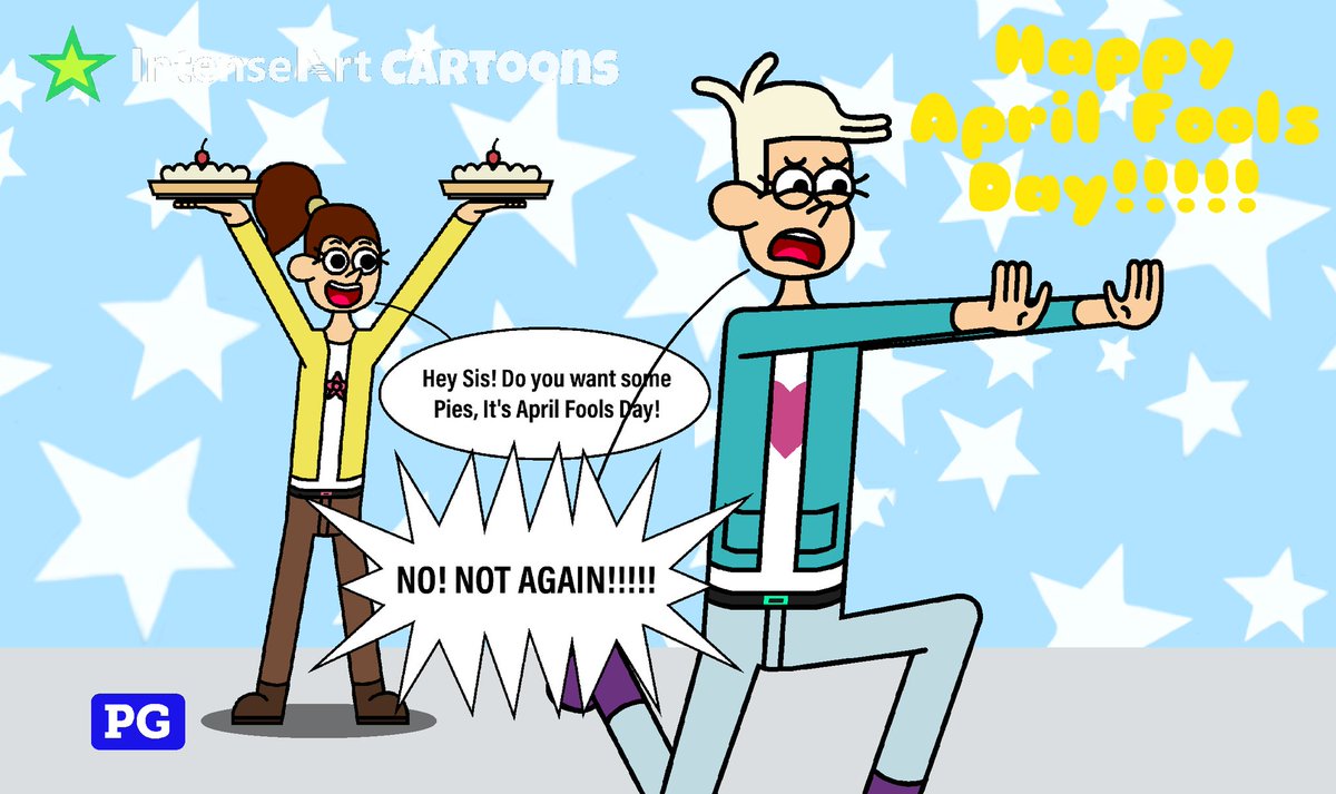 IntenseartToons's tweet photo. Carolu is still scared of April Fools Day #aprilfools #starpowers #digitalart #pie #originalcharacter https://t.co/lqfa6eVH6a