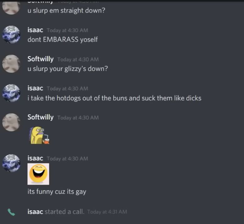 Discord Messages With Threatening Auras tweet media