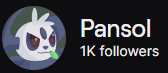 Pansol__'s tweet photo. THANK YOU SO MUCH FOR 1,000 FOLLOWERS ON TWITCH! https://t.co/UC9xeMFWHj