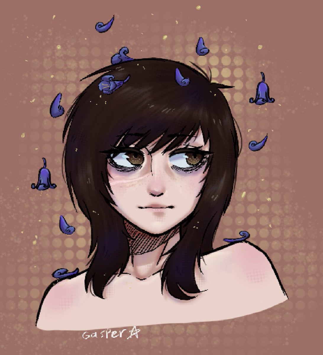 cloutoween's tweet image. "I've been told Bluebells represent humility, gratitude and love, and that's how I feel when I see her. I wish I could've given her a bouquet of them, they would've suit her rare smile so well." - Simon (iron lung)
#bloodmoon #yumesona #selfinsert