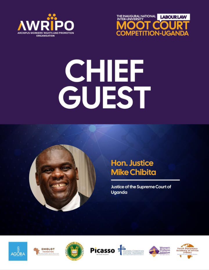 EricNasasira's tweet photo. Today is the eve for the long awaited inaugural Inter University Labour moots competition that will be going down tomorrow @KingCeasorUni
Meet our judges of the day.
Hon. Justice Mike Chibita
Justice Simon Peter Kinobe
Justice Eva Luswata 
Justice Susan Abinyo https://t.co/ojYAYV2CFy