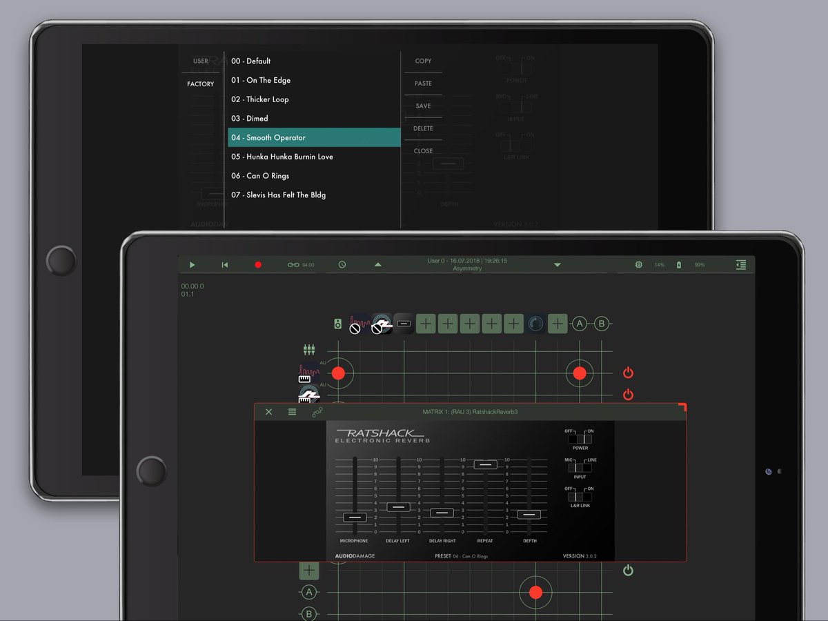Audio Damage Ratshack Reverb 3 AUv3 for iPad/iPhone is free at the moment. Not actually a reverb, it’s an analogue delay with a very specific, grubby character, worth grabbing if you don’t have it.

#audiodamage #auv3