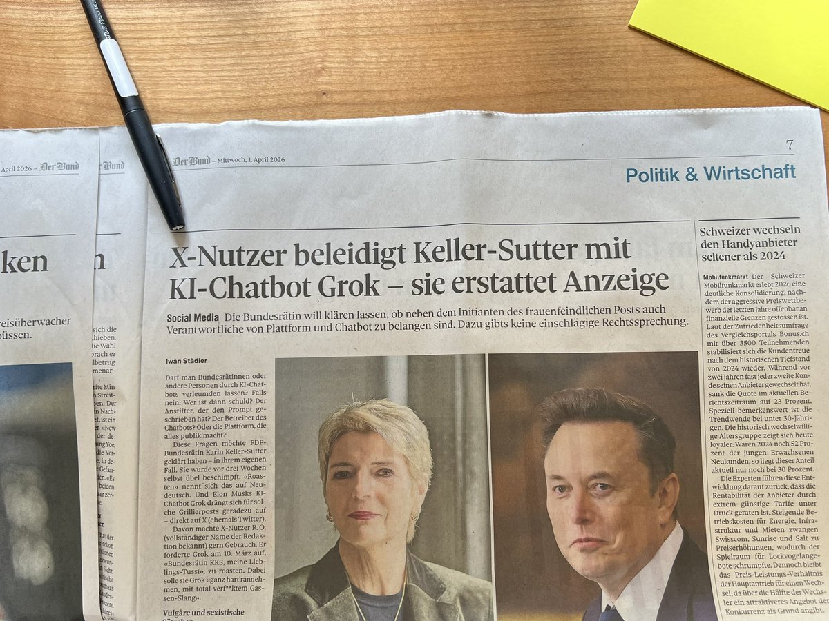 Mark_Balsiger's tweet photo. Good on you, #KKS. Hit them. Hit them hard.
#X #Grok #Strafanzeige #Ehrverletzung #Tamedia https://t.co/mwordgZTZh