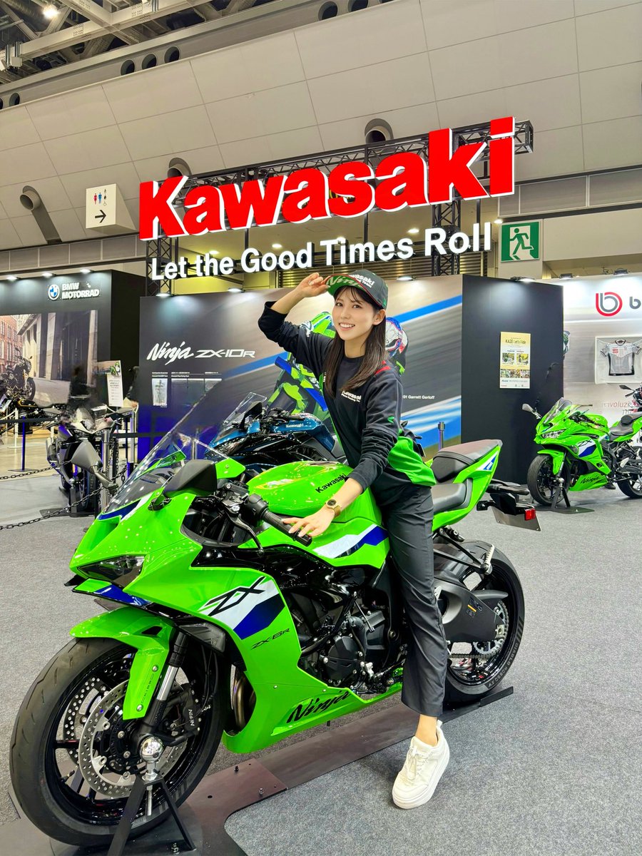_1_asahi_1_'s tweet image. #KAWASAKI を代表する
ニンジャグリーン初乗車🥷🫛🌿🍃

ビビットで良く目立ってかっこいい

#東京モーターサイクルショー
３日間改めまして
ありがとうございました💫

#Ninja