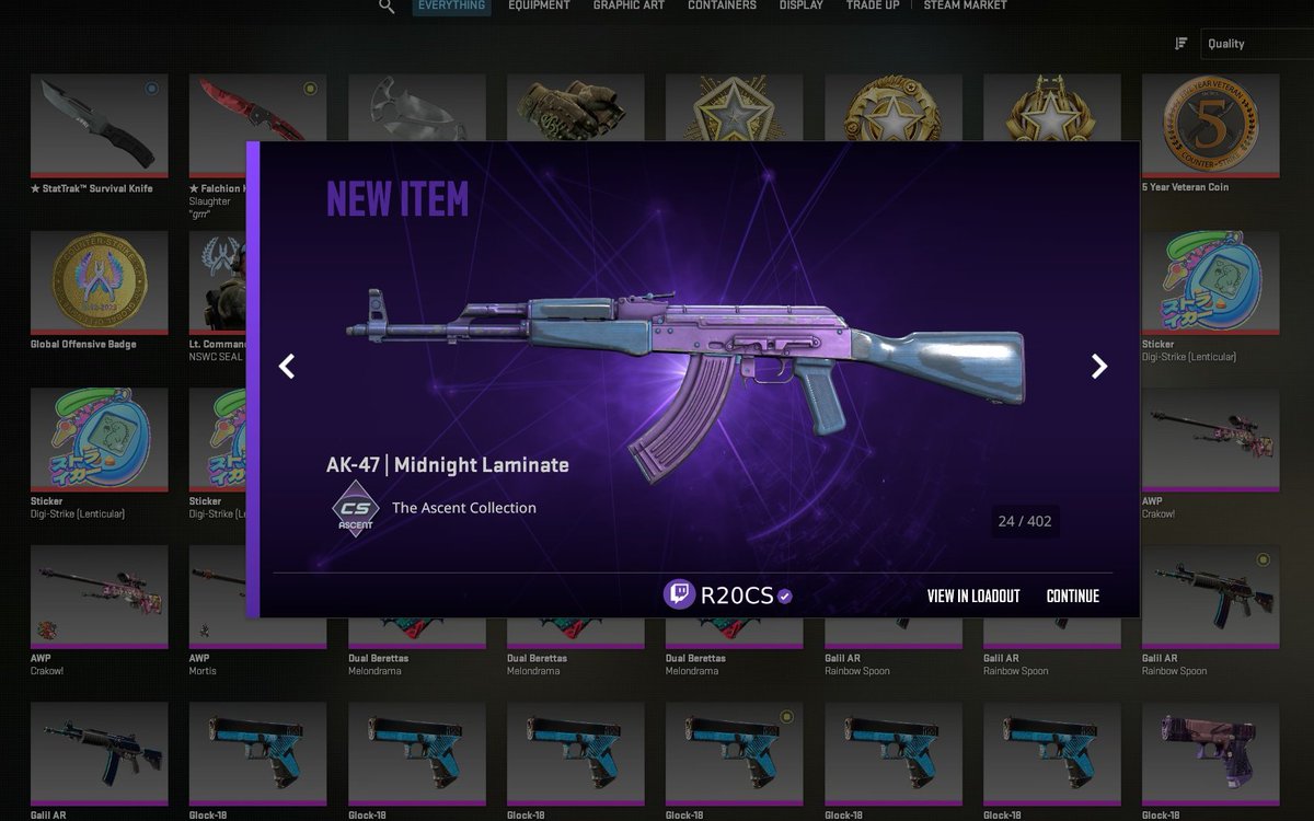 R20_cs's tweet photo. CS2 Giveaway - AK Midnight Laminate (ft) ☂️

Repost, comment and like to enter!

Rolling in few hours Live on Twitch @ R20cs https://t.co/gm9VoHiAXd