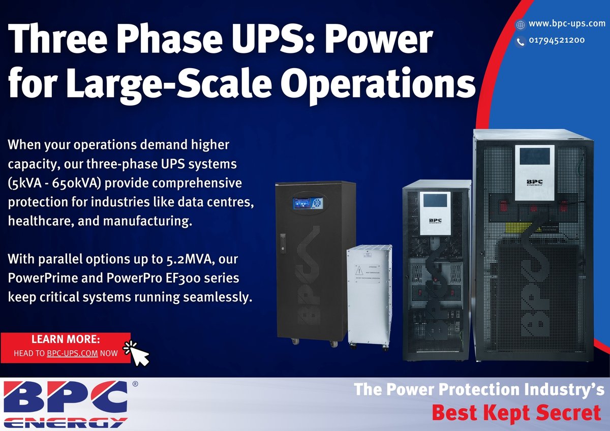 Whether for home or business, BPC Energy offers reliable UPS solutions 💡⚡ Talk to us today! ow.ly/jcuv50UGeyA

#PowerProtection #UPS #ScalableSolutions #PowerReliability #BusinessContinuity #TechInnovation #BPCEnergy