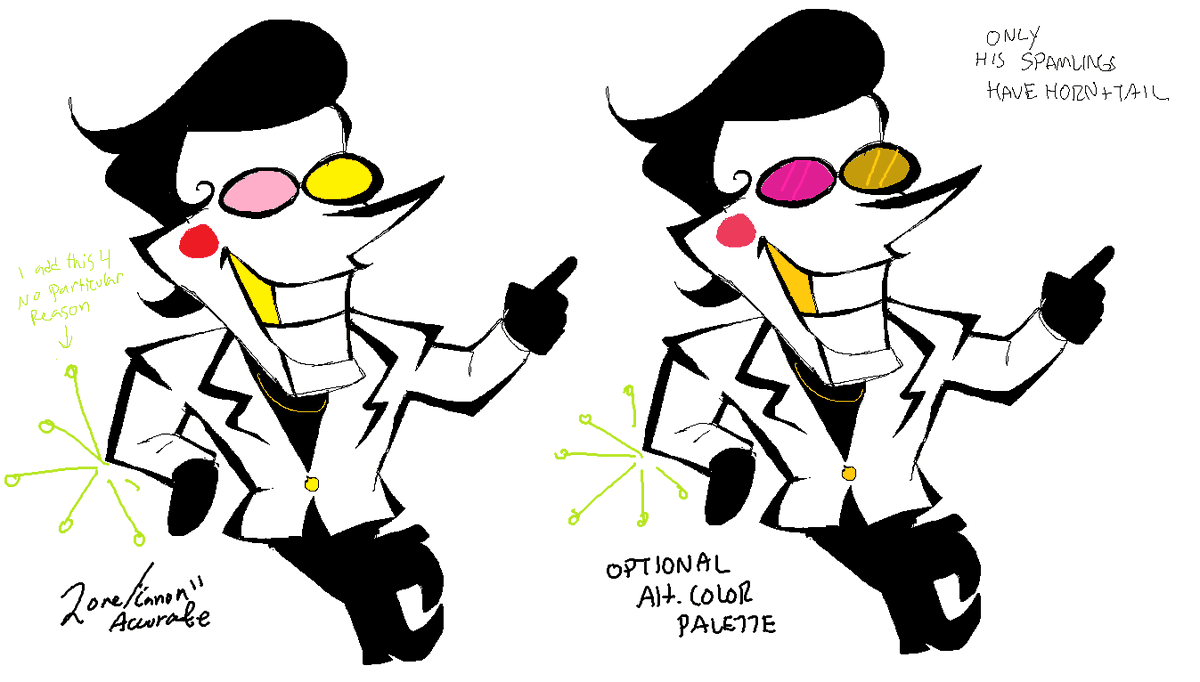 Underfellx's tweet photo. I just want everyone to know that DN Spamton is the same size as OG Spamton and if you see me draw him taller it's because he went through the taffy puller. https://t.co/hUJvwKnmXK