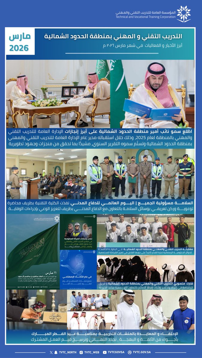 التدريب التقني بمنطقة الحدود الشمالية tweet media