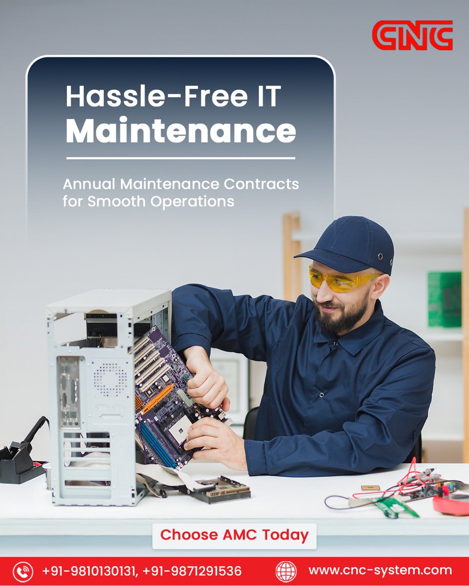 system_cnc's tweet image. Hassle-free IT Maintenance 🛠️

Choose CNC AMC services for smooth, secure &amp;amp; uninterrupted business operations.

📞 +91-9810130131
🌐 cnc-system.com
#ITMaintenance #AMCServices #CNCSystems #TechSupport #BusinessIT