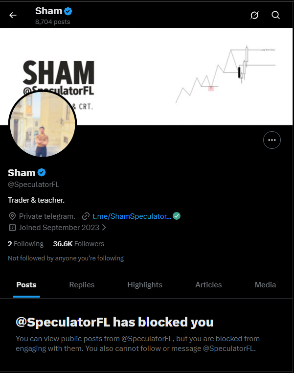 Ahmadpersonaltr's tweet photo. Every SMC student or mentor now days have learned from
@I_Am_The_ICT
and the best thing about ICT himself is he never blocks anyone if someone asks question about his concepts but i don't know why CRT kings
@SpeculatorFL
@Romeotpt
block the person when they got asked a question. https://t.co/ezfBw6FhP5