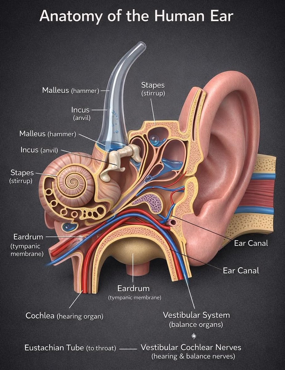 Anatomy of the human ear 👂