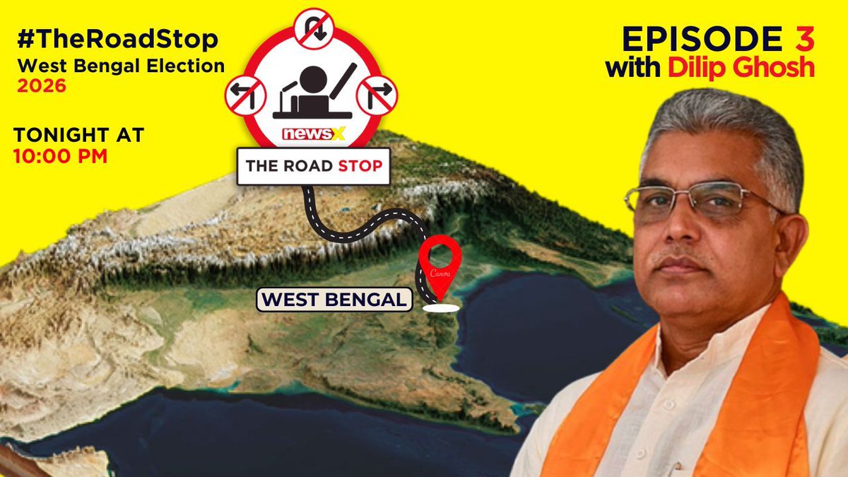 NewsX's tweet photo. #TheRoadStop | In this episode of Road Stop, we are on the campaign trail in West Bengal’s Kharagpur Sadar ahead of assembly polls with former MLA and BJP candidate Dilip Ghosh.
@DilipGhoshBJP
Watch the special telecast at 10 pm today on NewsX.
Watch the full episode only on #NewsX