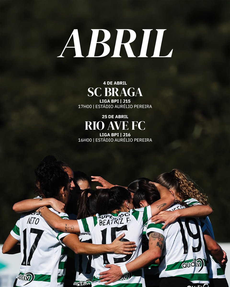📆 Fica a conhecer o calendário das Leoas para o mês de 𝘼𝙗𝙧𝙞𝙡 ⚽️