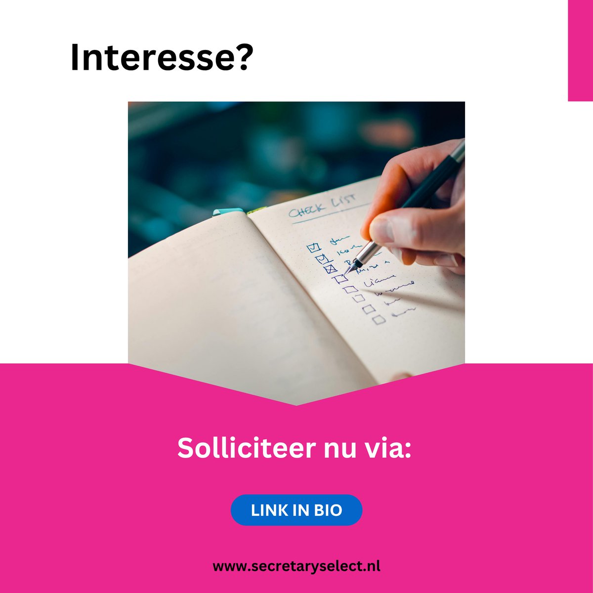 SecretarySelec's tweet photo. ✨ Vacature: Office Manager – Advocatenkantoor Amsterdam (€4.200) ✨
📍 Locatie: Amsterdam | ⏰ 32-40 uur | 🎓 MBO/HBO | 💰 Tot €4.200

Ben jij een proactieve, nauwkeurige en zelfstandige Office Manager?
Solliciteren! https://t.co/CQrndnlIZm https://t.co/IzvRVHZUCA