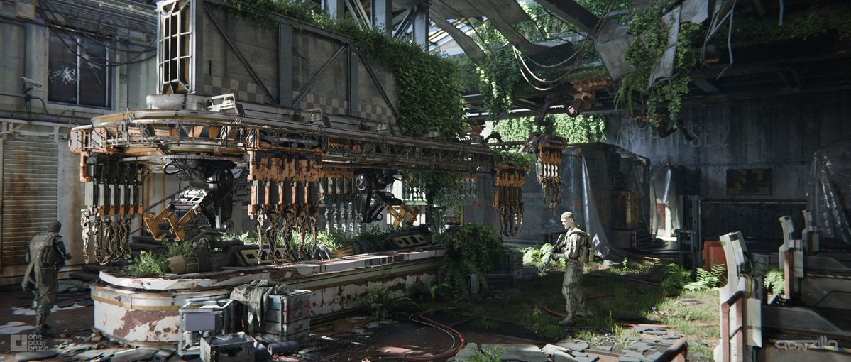 onepixelbrush's tweet image. #OffTheGrid Cargo Sorting environment concept art! 🦾📦This is where they pack the cyberlimbs to ship all over the island!;) Thank you Gunzilla &amp;amp; Nikolas Gekko!

CA: Stefano Federico
AD: Piotr Krynski
CD: Shaddy Safadi

#OTG #ScifiArt #Cyberpunk #ConceptArt #UE5 #Hardsurface
