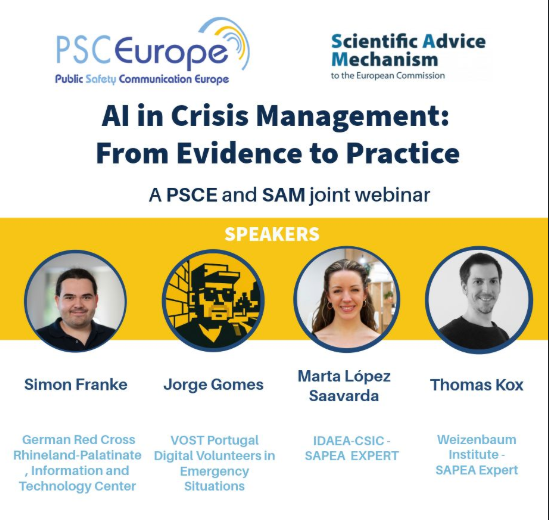 _dare_eu's tweet photo. DARE joined the webinar “AI in Crisis Management: From Evidence to Practice” to discuss how AI can strengthen preparedness and emergency response.

Thanks to Jorge Gomes from @VOSTPT, a DARE project partner, for sharing operational insights.

#DAREProject #AI #CrisisManagement https://t.co/4Rvd46QCzP