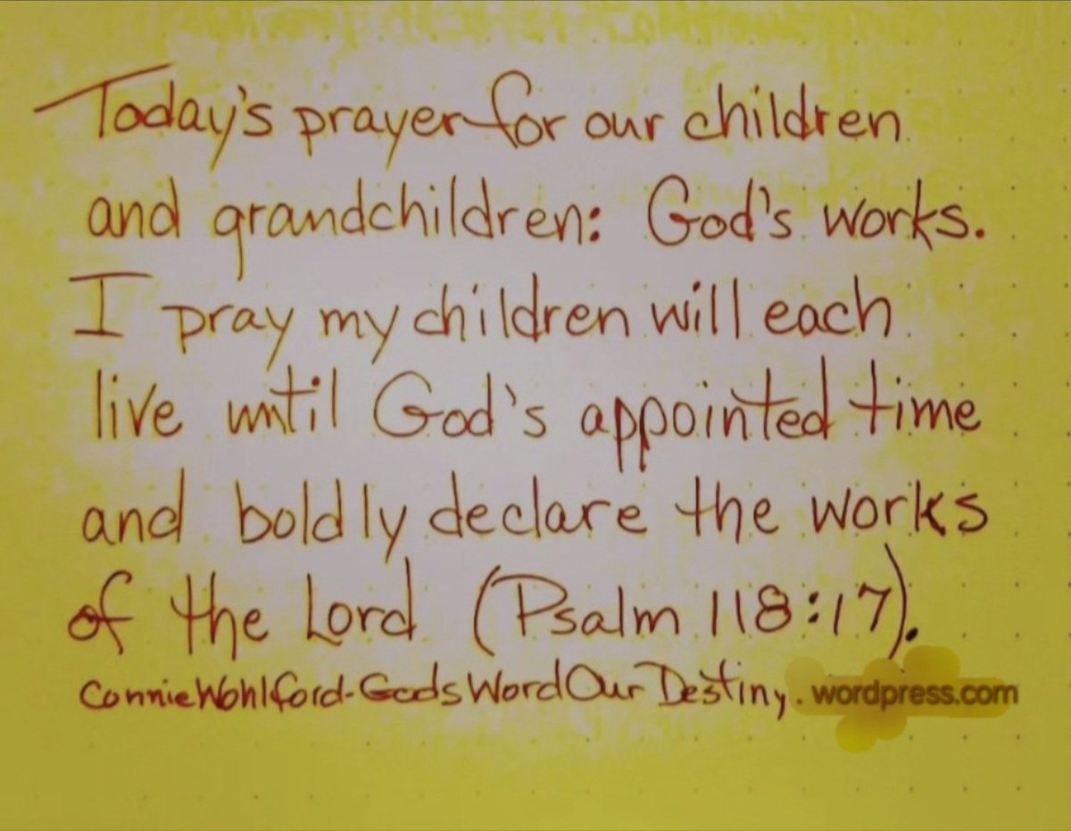 wohlford_connie's tweet photo. Today for our #children and #grandchildren: God's works.
#GodsWorks #declare #appointedtime #psalm #Psalms #GodsAppointedTime #GodsWordOurDestiny https://t.co/nb3ych9DXn