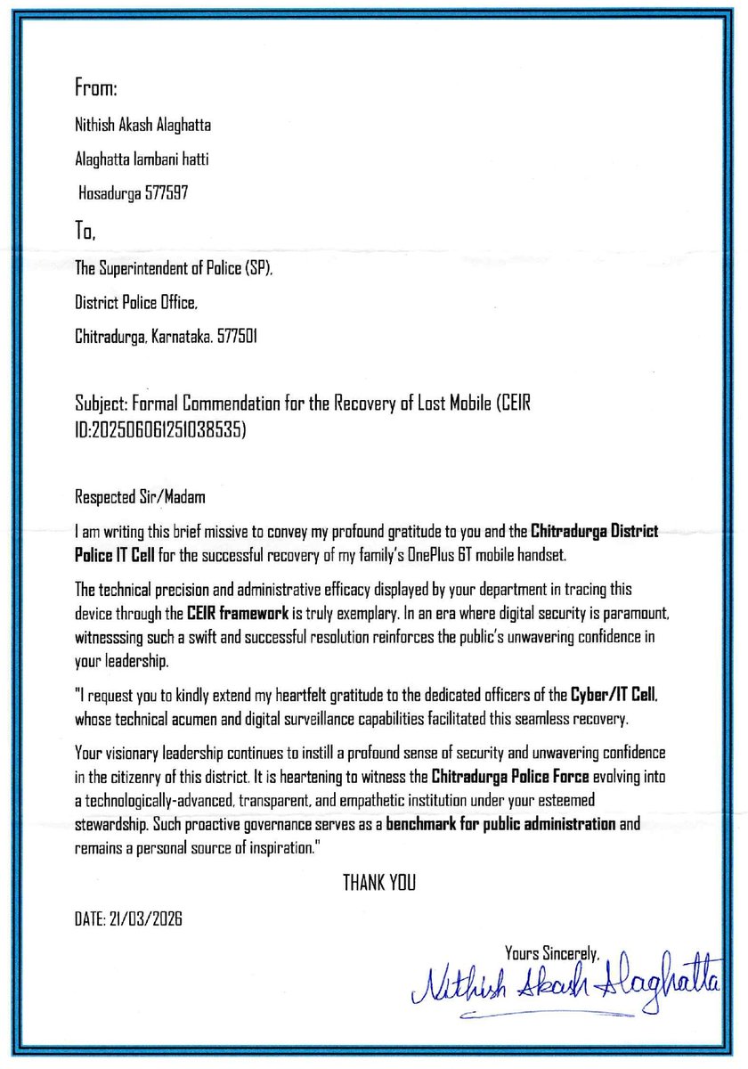 Chitradurga District Police tweet media