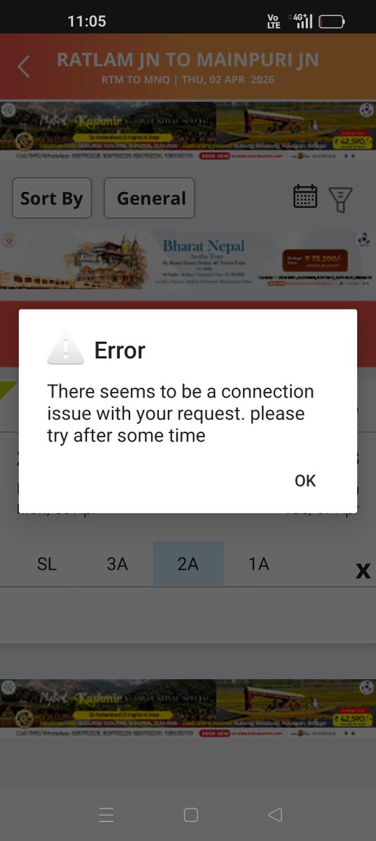 bps311's tweet photo. @RailMinIndia 
Dear Officer, we facing common glitch during Tatkal ticket booking through IRCTC androy app. https://t.co/zT6i9ehQXw