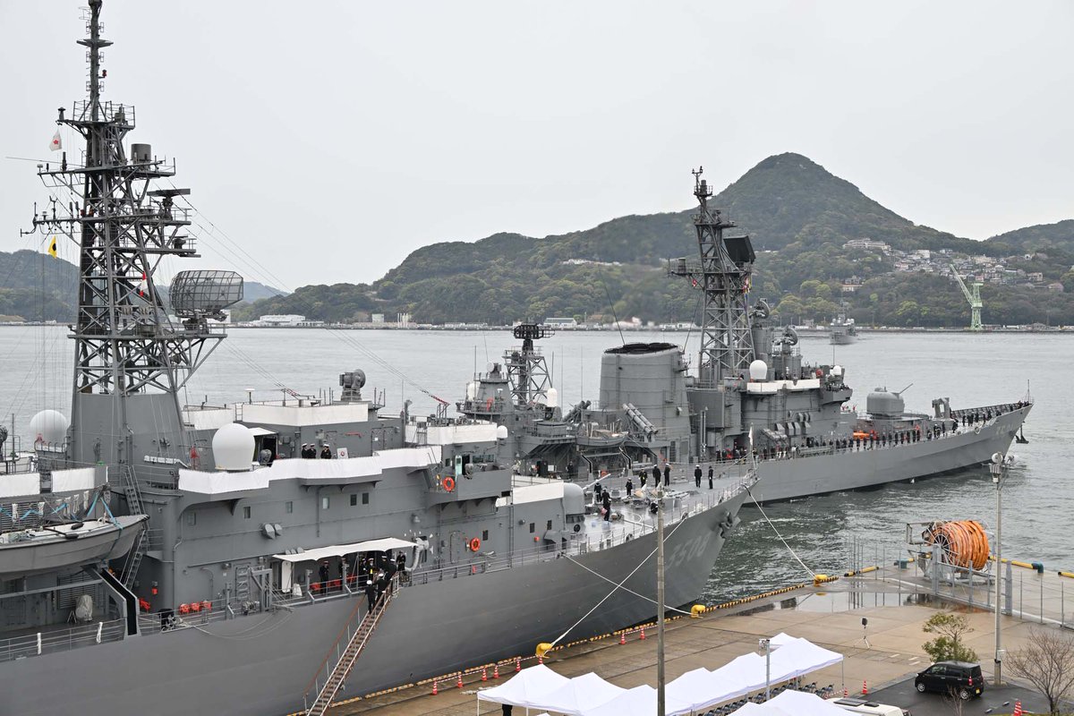 練習艦隊 寄港🚢】 4月1日（水）#実習幹部 を乗せ、#近海練習航海 中
