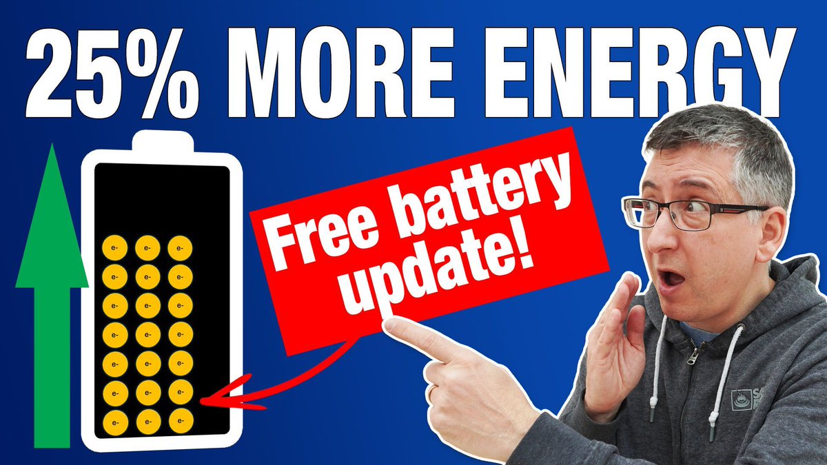 speak2thegeek's tweet image. Get 25% more capacity in your home batteries FOR FREE with just a firmware upgrade. Find out how here: youtu.be/YTaB8x75eDk
(click the link above to view on YouTube)

#SolarBattery #GreenTech #HomeBattery #HomeStorage #HomeBatteries @OctopusEnergy