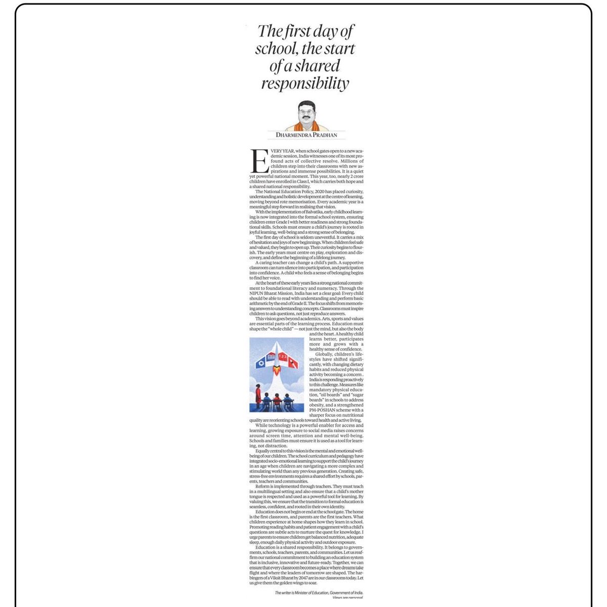 Ministry of Education tweet media