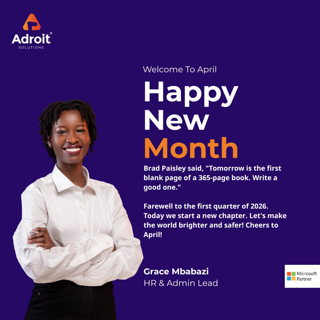 Start the new month strong.

Partner with a trusted Microsoft Partner. Adroit Solutions Limited helps you streamline operations and accelerate growth with tailored digital solutions.

Let’s elevate your business.  
📧 info@adroitltd.com | 📞 +256 744 004 050  

#UgandaBusinesses