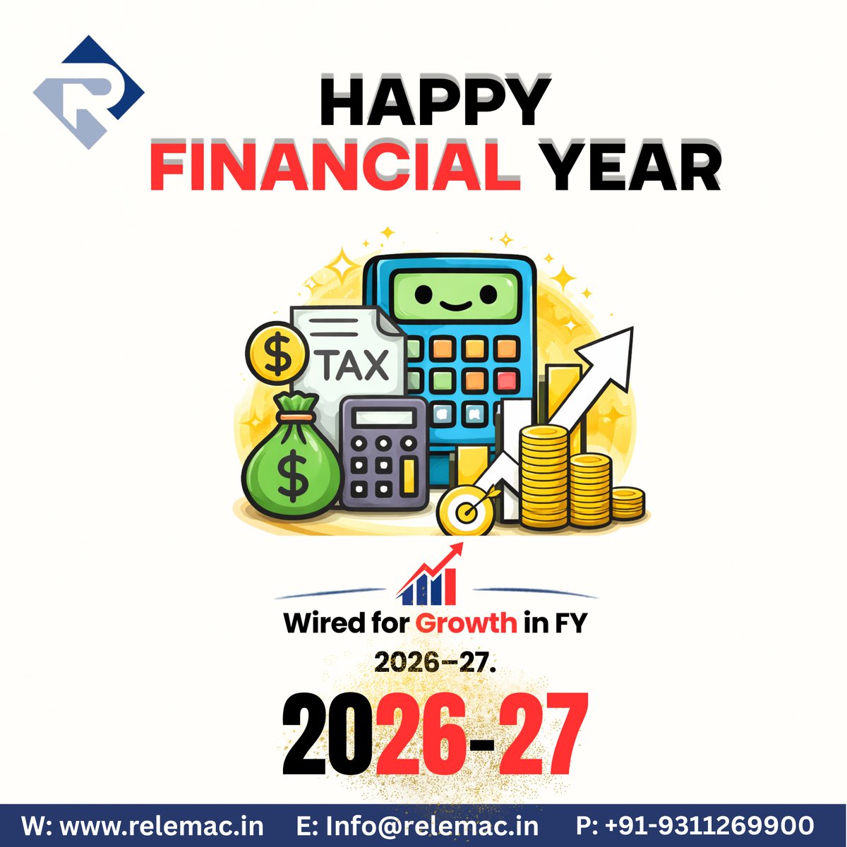 TheRelemac's tweet photo. A new financial year, a new journey of growth and innovation.
Let’s power ahead together into FY 2026–27. 🚀
#HappyFinancialYear #Relemac #BusinessGrowth #NewGoals https://t.co/Nl53Bc5M5J