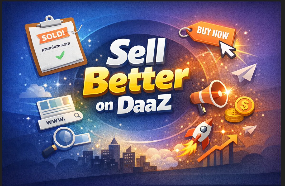 Daazcom's tweet photo. Your next domain sale
could come from one listing.
One buyer.
One click.
One decision.
Don’t leave domains sitting idle.
#Domaining #DaaZ https://t.co/6Pdw6wpt8z