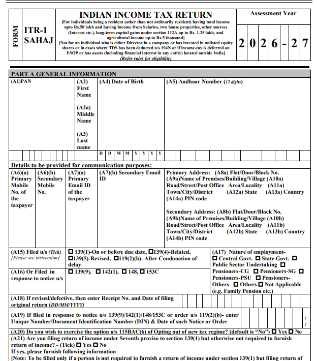 CAclubindia's tweet image. CBDT Releases Updated ITR-1, ITR-4 Forms for AY 2026-27: Key Changes Explained #IncomeTax
