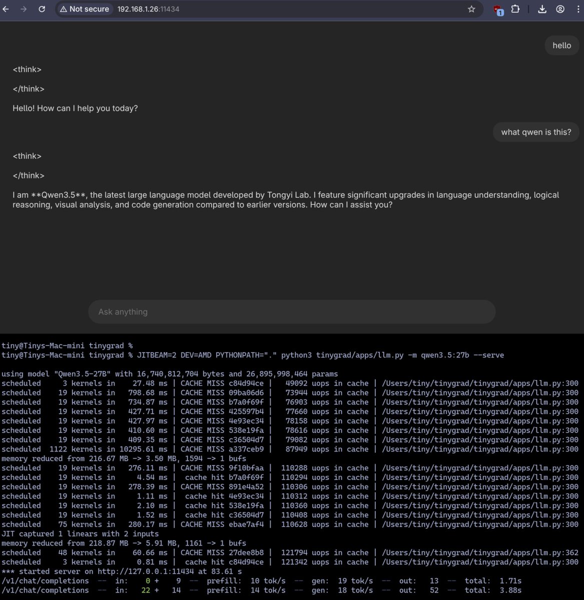 the tiny corp tweet media