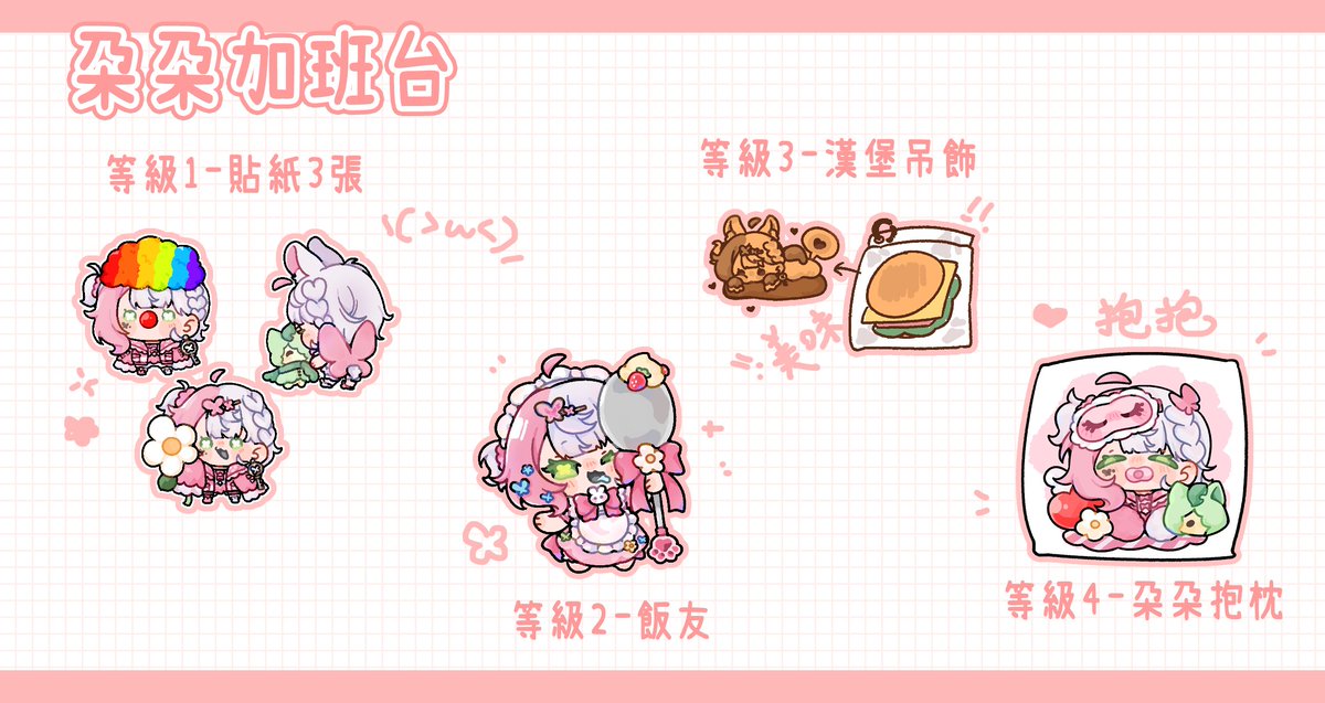 朶朶加班台要開始啦( ˘ ³˘)♥!!
其實沒什麼開加班台的經驗...
如果有什麼做錯的再麻煩大家提醒!!
這次斗內滿一定金額有準備小贈品給大家🩷
((加班一年這種事情應該是不會發生在我身上啦:P))
沒什麼問題我們就3點見啦~!
另外，拉霸機的連結下收!
#擴散希望 #加班台