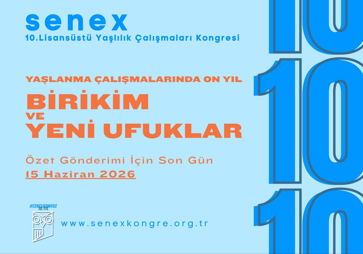 Senex: Lisansüstü Yaşlılık Çalışmaları Kongresi tweet media