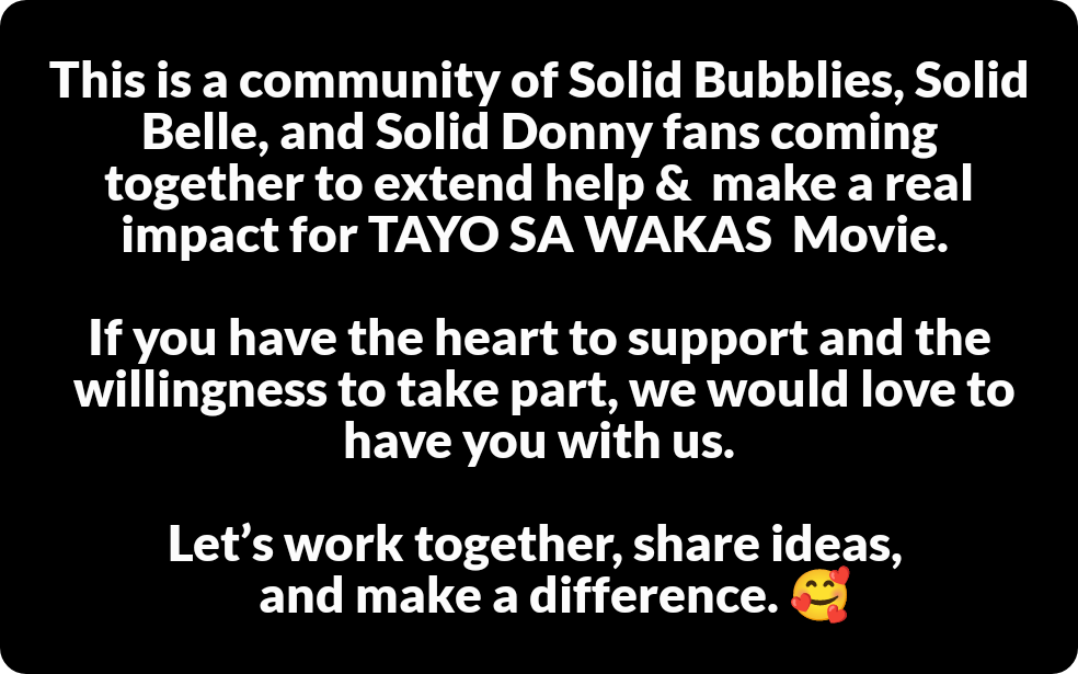 intobelleheart's tweet photo. EYES HERE SOLIDS &amp; BUBBLIES 👀👇 
We are looking for co-fans who want to be part of the TAYO SA WAKAS PROMO TEAM SUPPORT GROUP (Marketing).

If interested pls. Pls Dm Me, @pattyismyname21, @GailMaxzin THANK YOU https://t.co/QoYicjFWfi