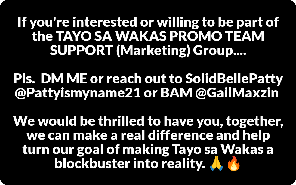 intobelleheart's tweet photo. EYES HERE SOLIDS &amp; BUBBLIES 👀👇 
We are looking for co-fans who want to be part of the TAYO SA WAKAS PROMO TEAM SUPPORT GROUP (Marketing).

If interested pls. Pls Dm Me, @pattyismyname21, @GailMaxzin THANK YOU https://t.co/QoYicjFWfi