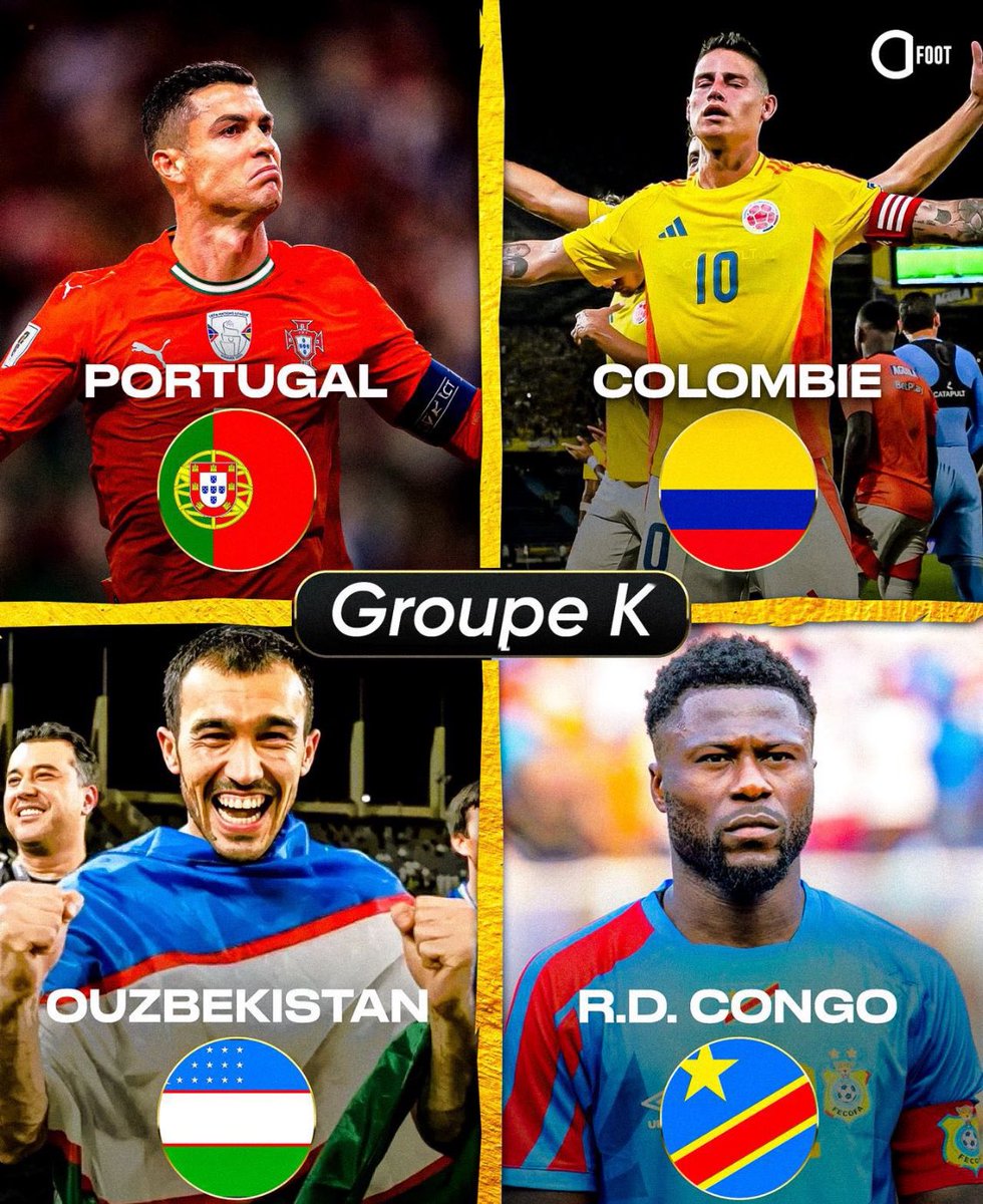 Le groupe K de la Coupe du monde 2026 est désormais au complet. Les Léopards, qualifiés pour leur première phase finale depuis le Mondial 1974, où ils participaient sous le nom de Zaïre, affronteront le Portugal, la Colombie et l’Ouzbékistan lors d’une phase de groupes.