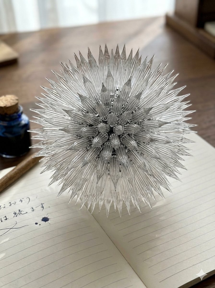 新作できました😇
これでインク切れとは永遠におさらばです👍
#エイプリルフール　#ガラスペン