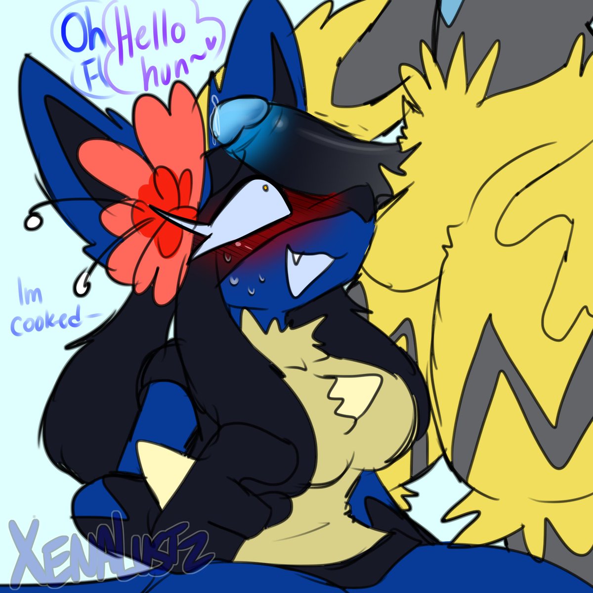 LalaXuza's tweet photo. Her bf is excited to see her
#pokeporn #nsfw #lucario #zeraora #pokemonporn #nsfwart #pokemonNSFW https://t.co/kVRGsF6UqX
