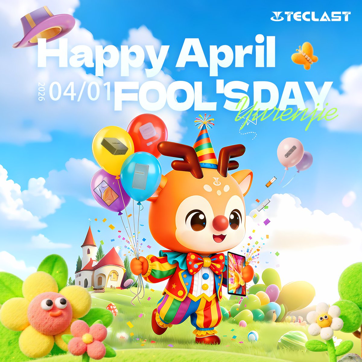 TeclastOfficial's tweet image. April Fools’ vibes only ✨ Laughter all day long! 

#Teclast #AprilFoolsDay #joy