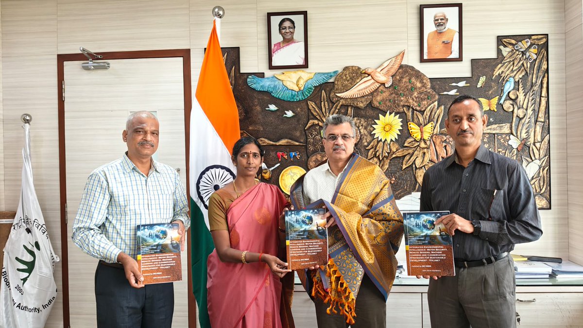 NBA Chairperson Shri Virendra Tiwari, IFS (Retd.) has released "Integrated Environmental Intelligence: Water Security, Remote Sensing, ML &amp; Conservation Strategies for Sustainable Development – Vol. 1" at NBA Chennai.
A landmark resource for researchers, policymakers &amp;