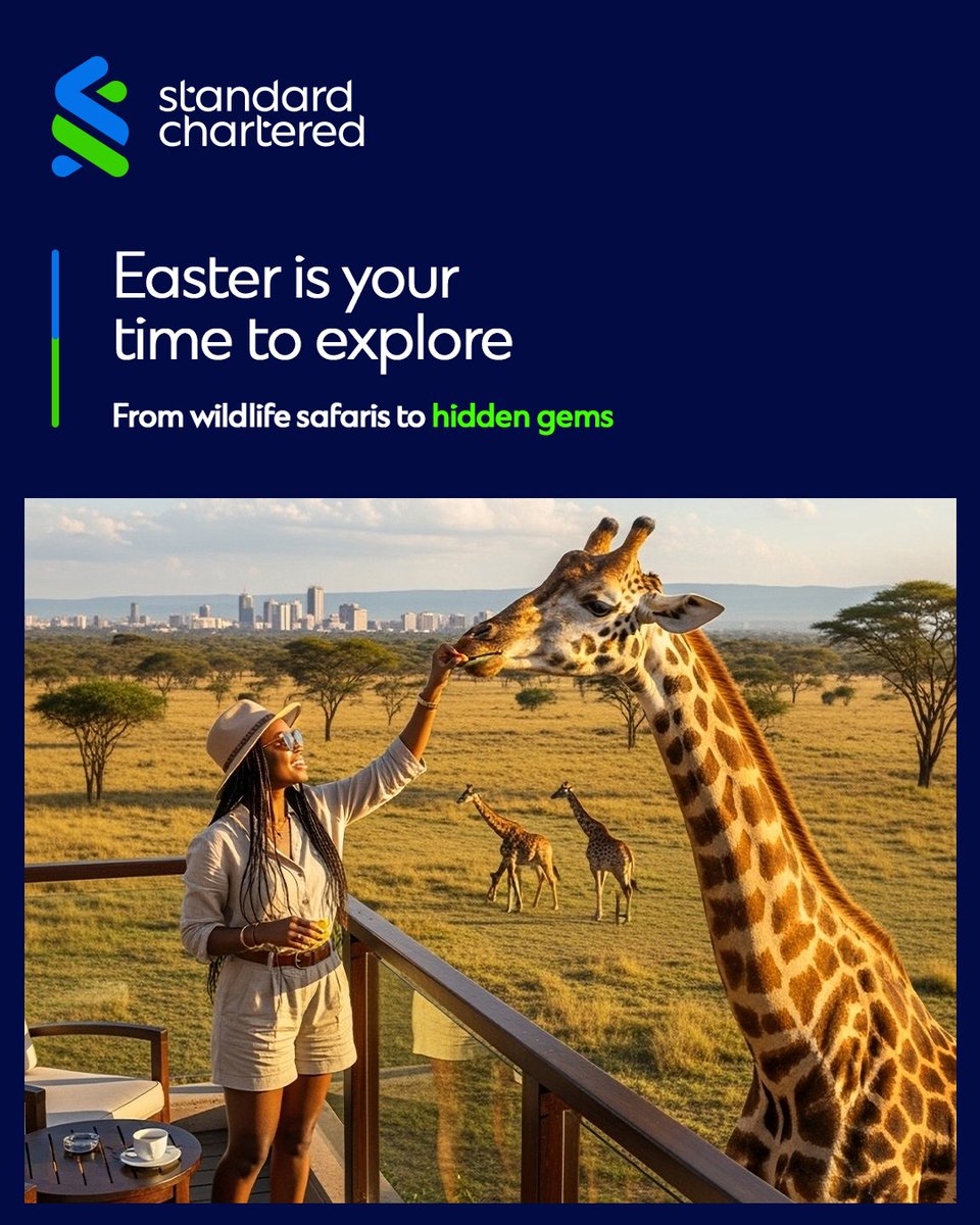 StanChartUGA's tweet image. This Easter, take the scenic route from quick getaways to unforgettable sunsets.

Wherever the long weekend takes you, turn every experience into something rewarding along the way.

#Rewards #Easter #Card