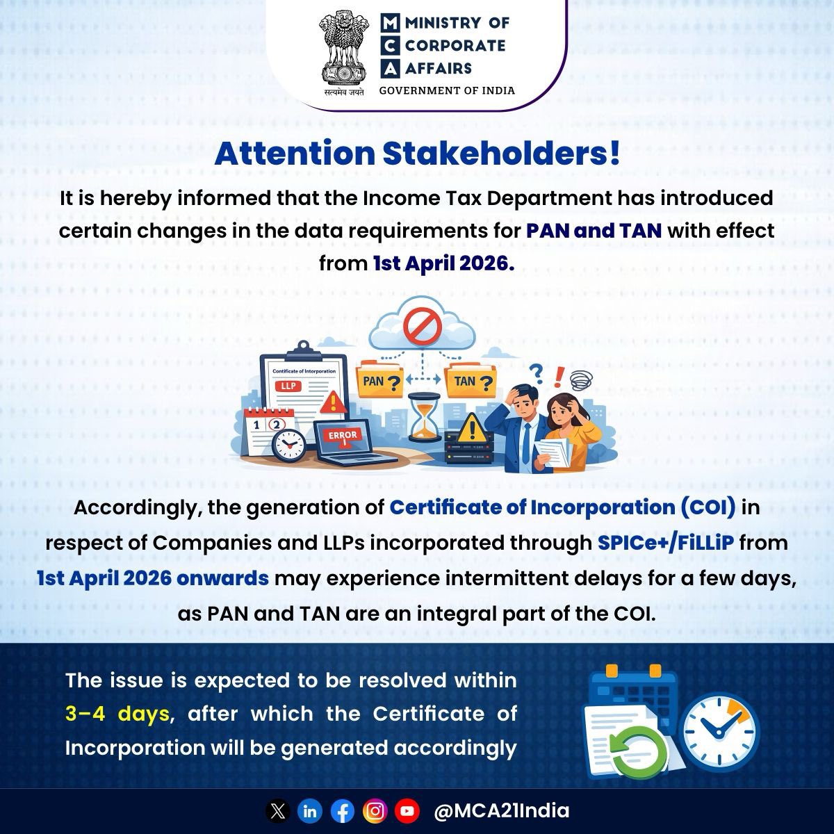 Ministry of Corporate Affairs tweet media