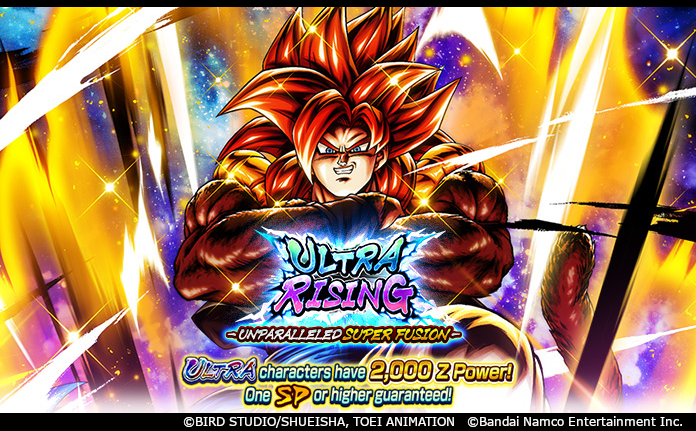 DB_Legends's tweet photo. ["ULTRA RISING - UNPARALLELED SUPER FUSION -" Is Back!]
ULTRA Super Saiyan 4 Gogeta returns! UL Super Saiyan 4 Gogeta drops with 2,000 Z Power! All steps are Consecutive Summons with 1 SP or higher guaranteed! Plus, Step 2 has double the ULTRA drop rates!

#DBLegends
#DragonBall https://t.co/U1YD0Xp4jh