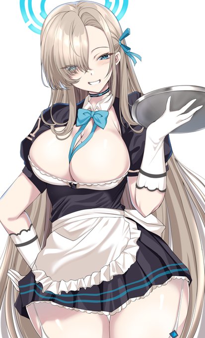 #一之瀬アスナ #ブルアカ #BlueArchive
下着が見えないバージョンです。 