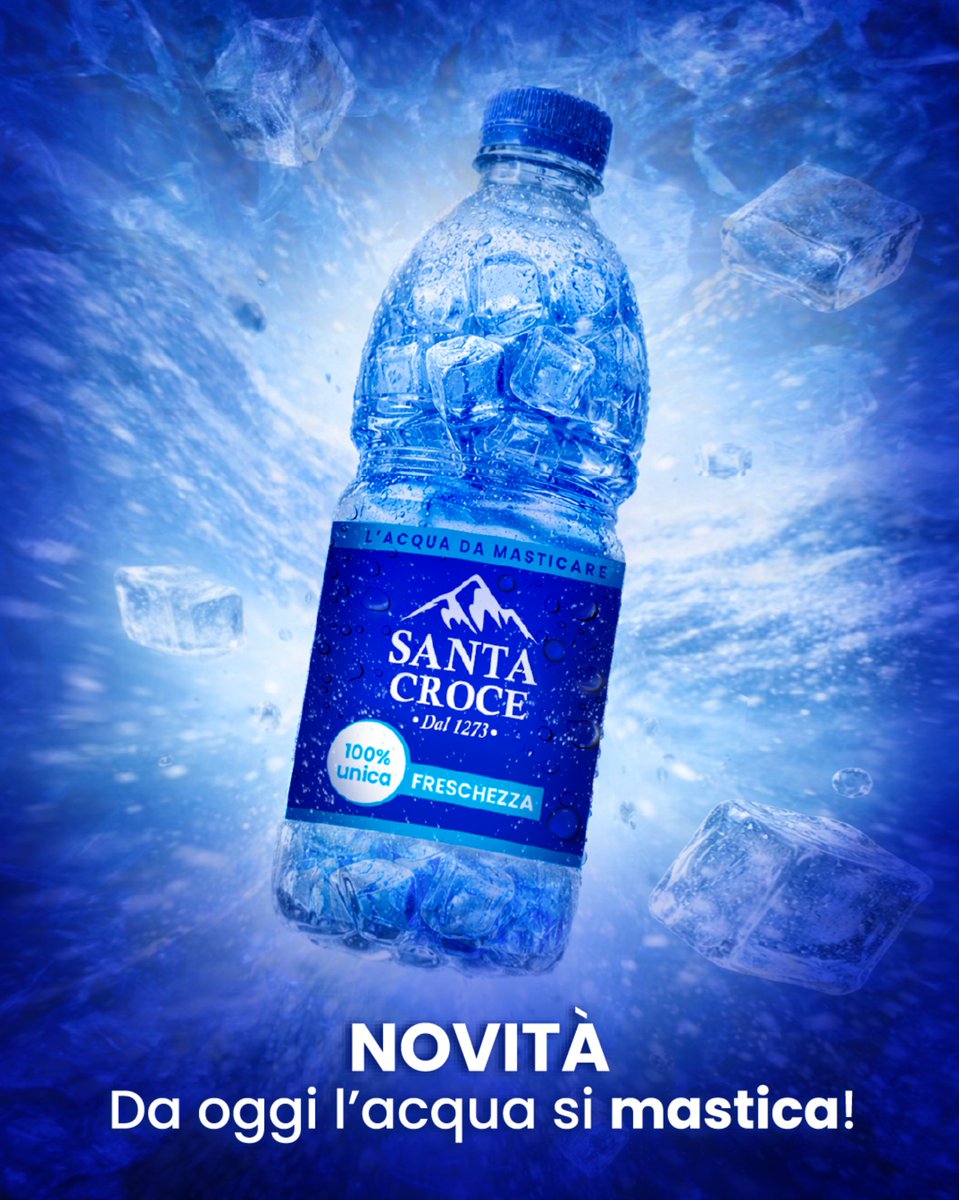 SantaCroceAcqua's tweet photo. 🧊 Non farti scappare i nostri cubetti morbidosi 🎣 Te la sei bevuta? Spoiler: era un #pescedaprile 🤣 ma su purezza e qualità #acquasantacroce non fa scherzi! https://t.co/T4pDVH0XXf