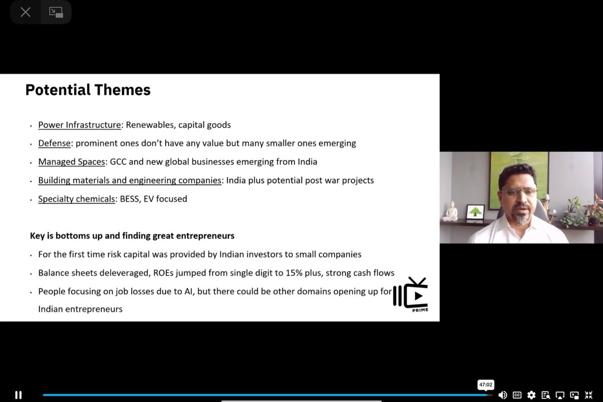 Absolute treat listening to <a href="/SamitVartak/">Samit Vartak CFA</a> 

Fundamental backed market views in such testing times hit different, this is the kind of signal worth tuning into right now

Small cap cycles, P/B trends, mid &amp; small cap resilience vs Nifty in this crisis, beautifully broken down