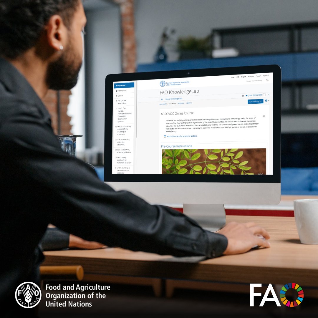 FAOAIMS's tweet photo. FAO KnowledgeLab is upgrading its learning experience with new AGROVOC, AGORA and FAO AGRIS courses—now easier to follow, more interactive and designed to build practical data skills. 🎓

👉 Enrol now and start learning: 
https://t.co/CQD9ByX49k https://t.co/eXyaQlMQzK