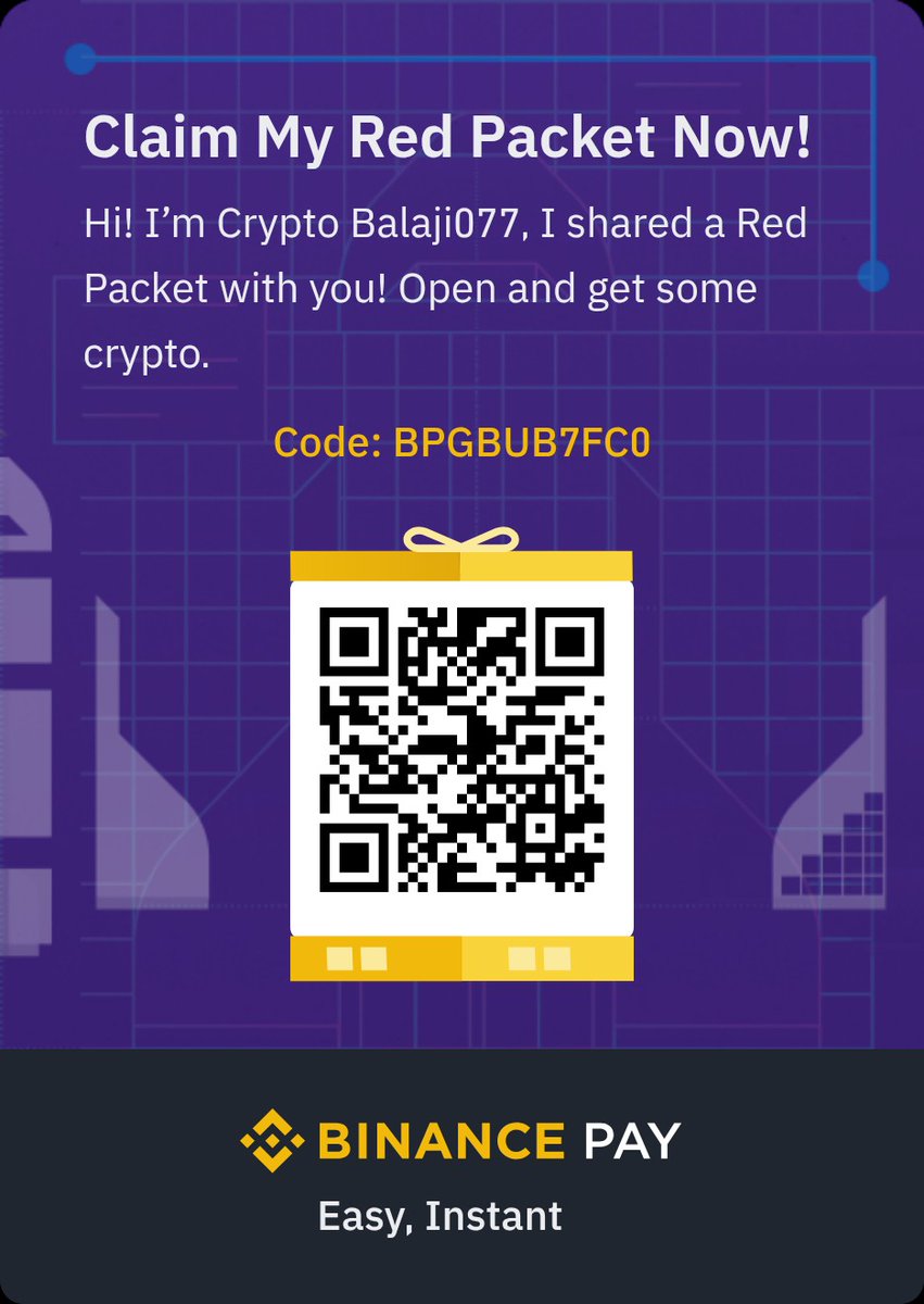 Balaji_K_77's tweet photo. 🧧🧧Binance is giving away 100 USDT for every 0.001 USDT you win! First come,first served! 🧧🧧
👉Open the Binance app, scan the QR code, and enter 1198507410 as your Binance ID.
👉Leave your Binance ID in the comments.Each winner will receive 100 USDT. 200 winners will be drawn. https://t.co/lpZtnR6Yt0