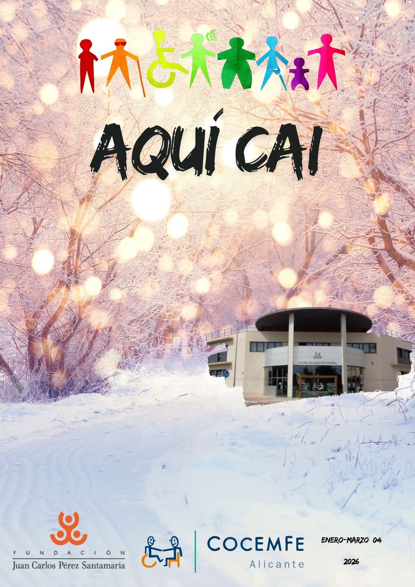 📰 Publicado el nº 4 de la revista Aquí CAI (enero–marzo 2026).
Creada por personas residentes del CAI COCEMFE Alicante de Petrer con apoyo TIC 🧠💻
Incluye entrevistas, salud, accesibilidad y más.
📥 Descárgala gratis 👉 caicocemfealicante.com/revista-aqui-c…